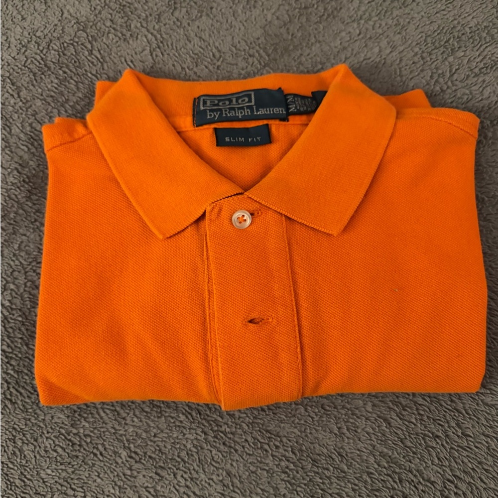 Ralph Lauren Orange Polo Shirt Classic Design